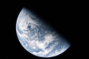 A full disk image as seen from the Orion Capsule. Photo credit: NASA/Reid Wiseman