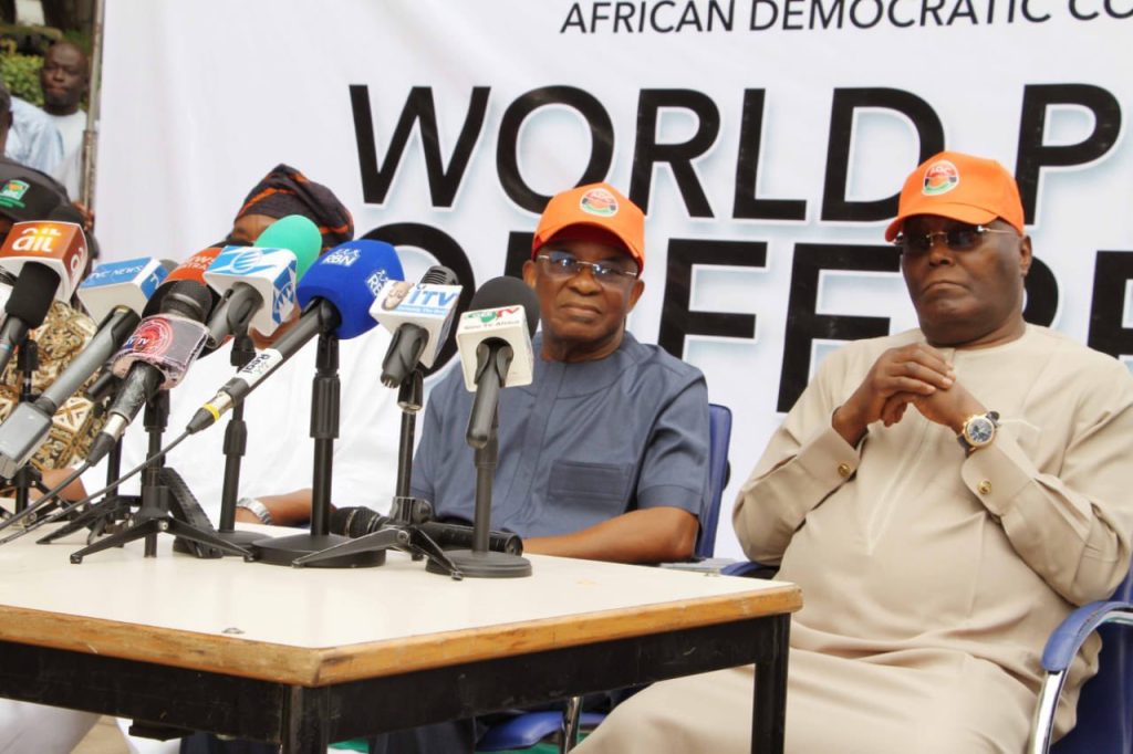 Appeal Court bars INEC from recognising David Mark-led ADC congresses 2 ADC National Chairman, David Mark addressing a press conference on Thursday in Abuja