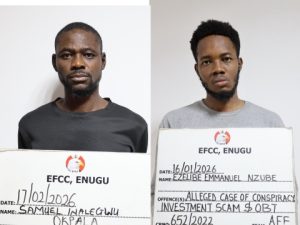 EFCC arraigns 2 for alleged N8.9m investment fraud in Awka