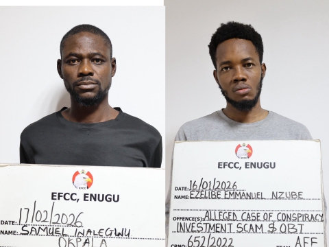 EFCC arraigns 2 for alleged N8.9m investment fraud in Awka