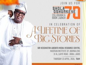 Haastrup, Osoba, others to honour Oshunkeye at 70