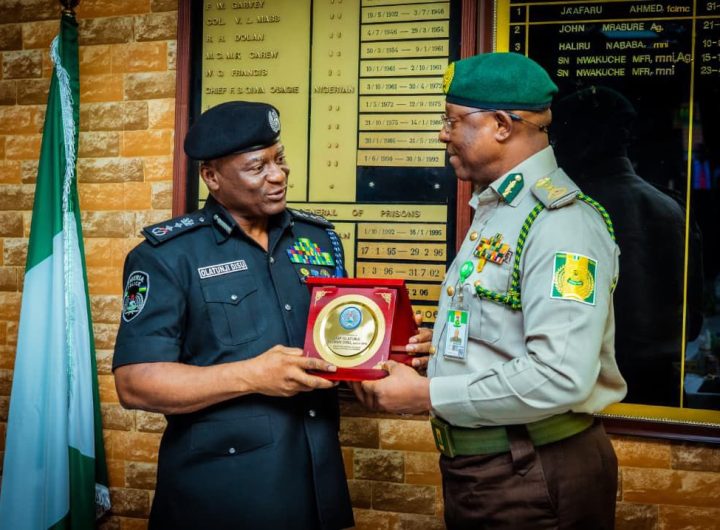 IGP Disu pays strategic courtesy visit to NCoS, calls for deeper criminal justice collaboration