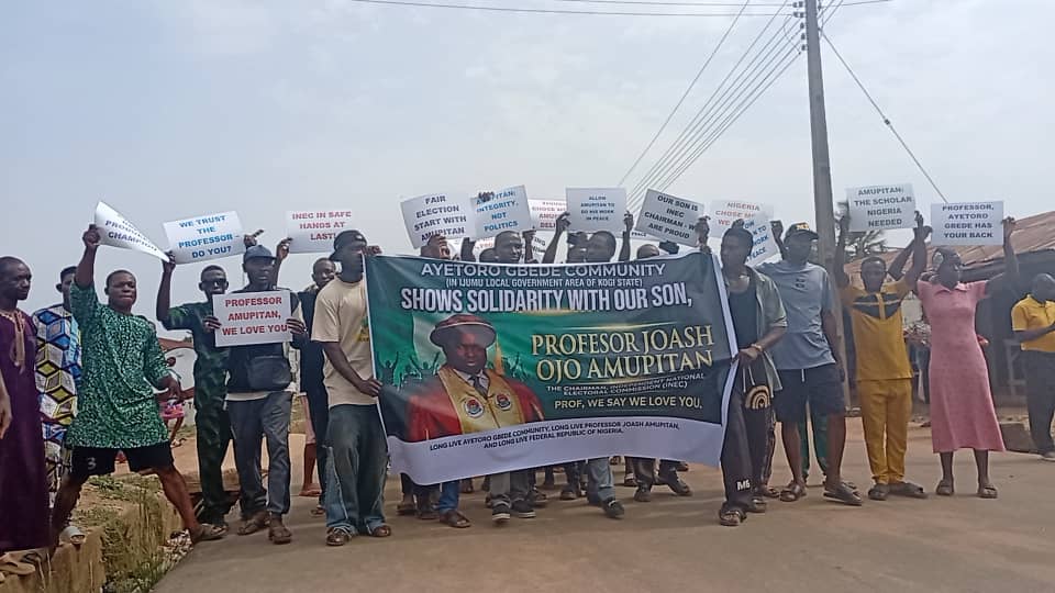 Kogi youths protest alleged political attack on INEC Chairman Amupitan