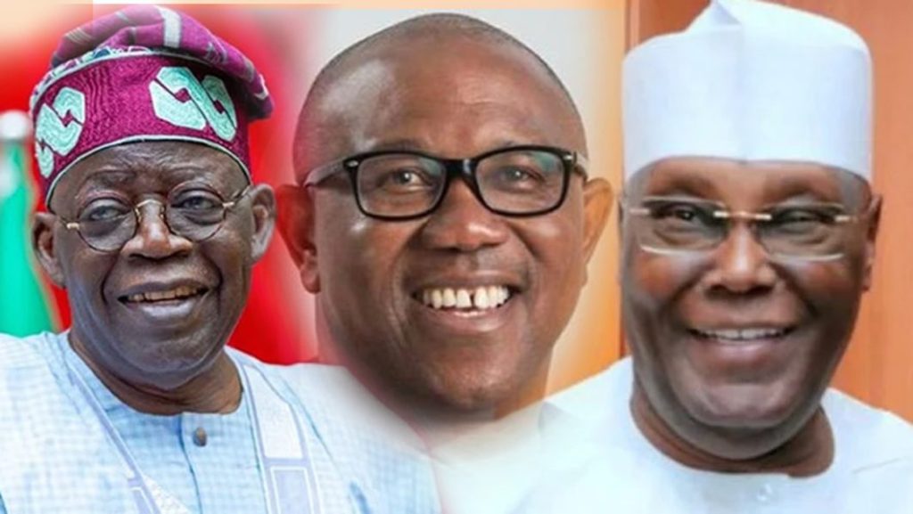 President Bola Tinubu, Atiku Abubakar and Peter Obi