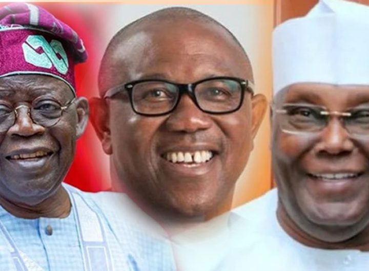 President Bola Tinubu, Atiku Abubakar and Peter Obi