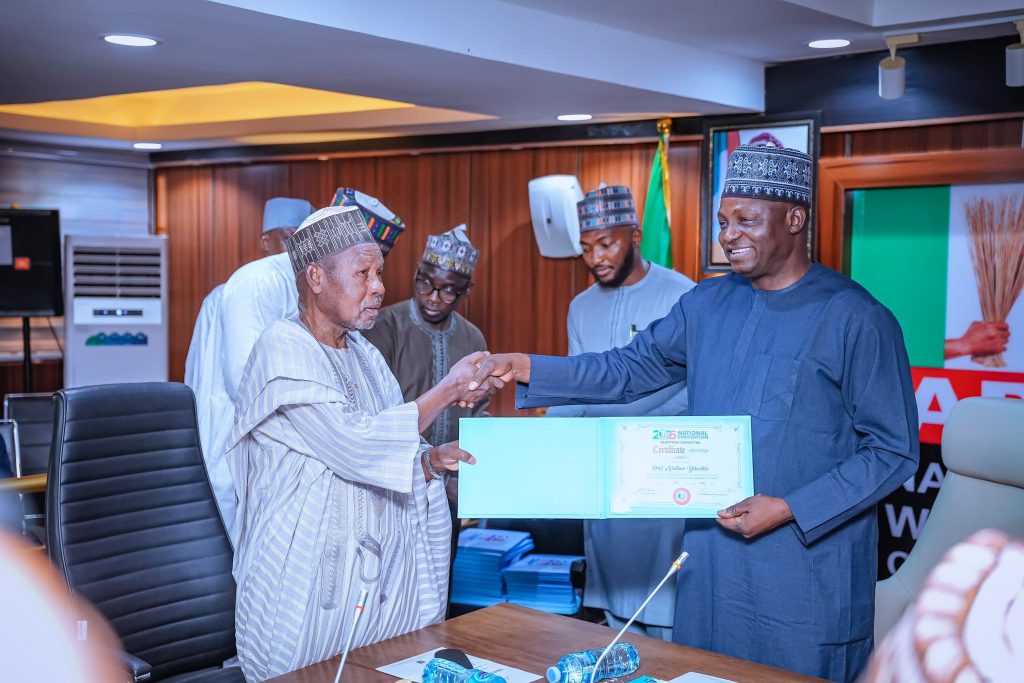 Yilwatda receives certificate of Return as APC National Chairman