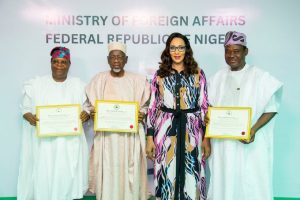 bianca meets Ambassador nominees in abuja