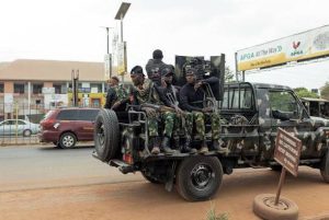 military troops