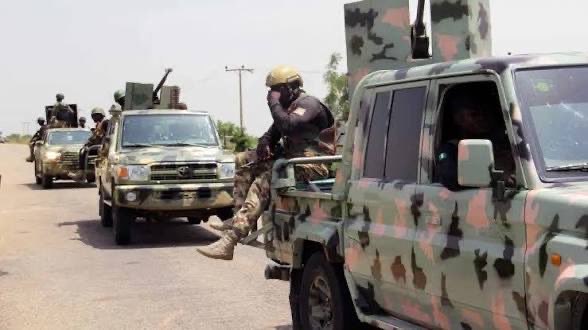 Nigerian Army troops on patrol