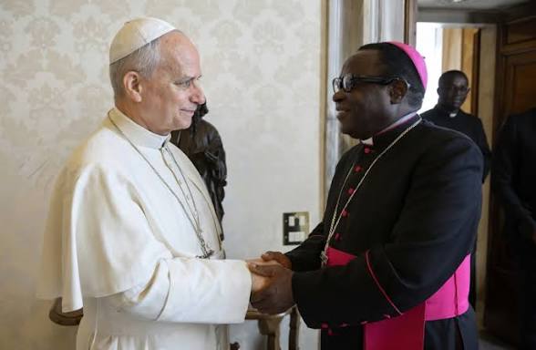 pope Leo meets Bishop Kukah