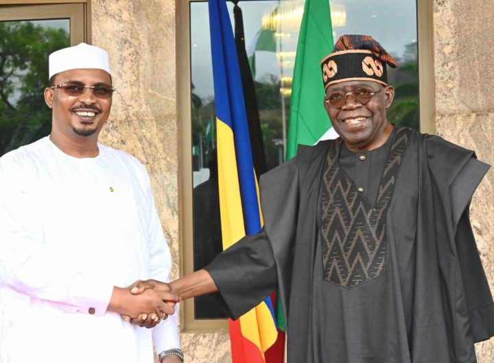 President Bola Ahmed Tinubu and President Republic of Chad, Mahamat Idriss Deby Itno at the Presidential Villa, Abuja during the Chadian President’s visit to Nigeria on Thursday. Photo: State House.