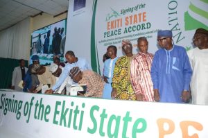 13 political parties sign peace accord ahead of governorship election