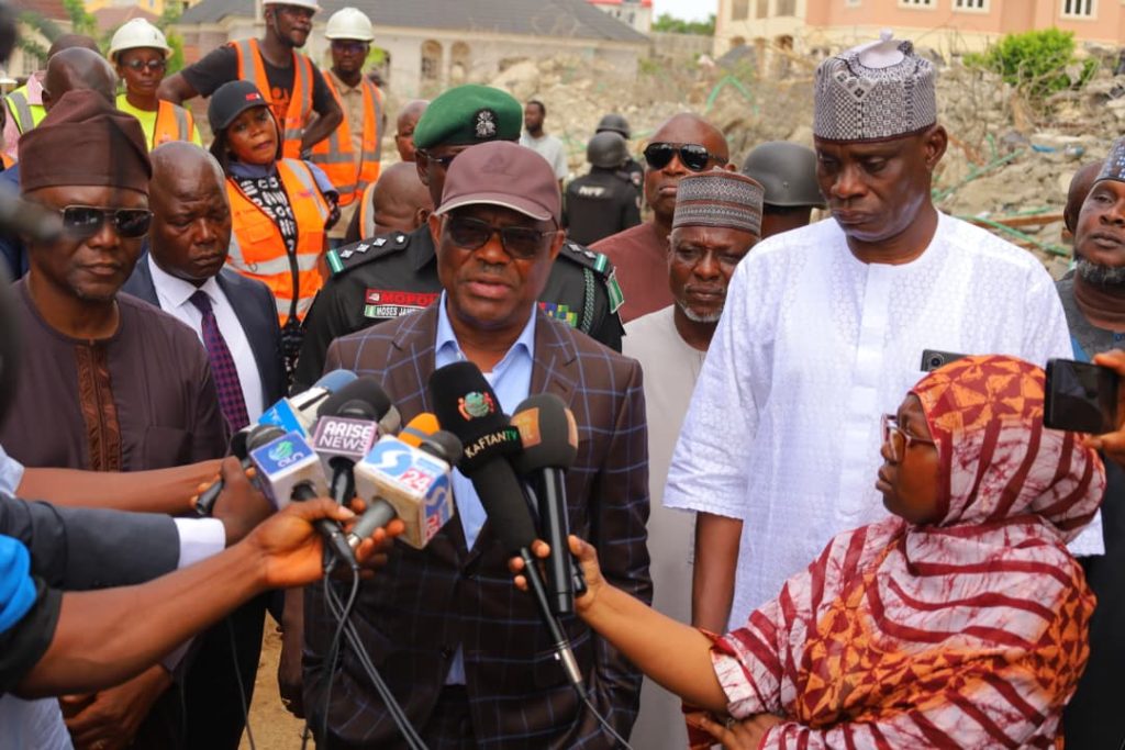 Building collapse: Wike orders investigation, seals off premises …Developer, engineer face arrest