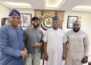 Davido visits Yahaya Bello in Abuja