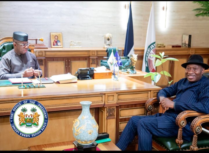 Jonathan meets Sierra Leone President Bio in Freetown, discusses West Africa’s stability
