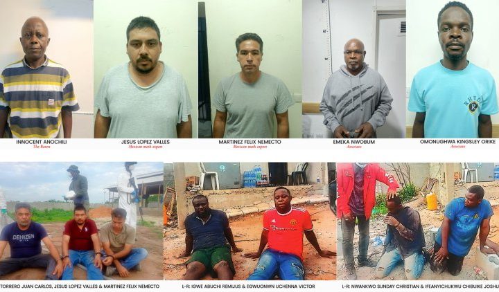 NDLEA busts Nigerian-Mexican meth cartel, arrests drug baron, 3 Mexicans, seizes N480bn drugs in Ogun forest lab