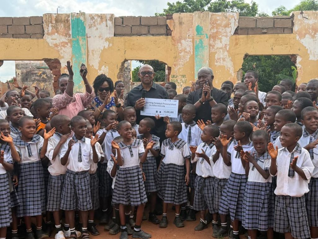 Peter Obi donates N10m for reconstruction of fire-damaged Agulu Primary School