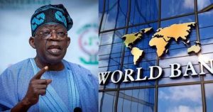 President Bola Tinubu and World Bank logo
