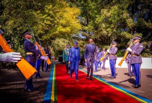 Rwanda President Paul Kagame receives President Tinubu at Urugwiro presidential village