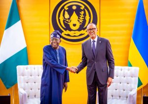 Rwanda President Paul Kagame receives President Tinubu at Urugwiro presidential village