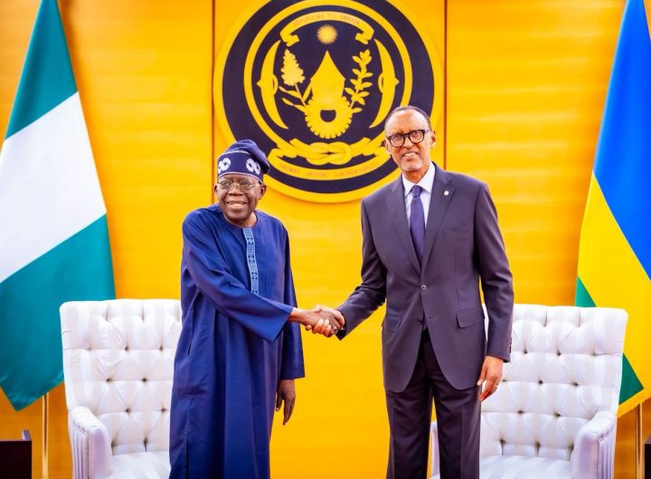 Rwanda President Paul Kagame receives President Tinubu at Urugwiro presidential village