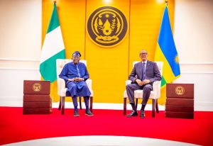 Rwanda President Paul Kagame receives President Tinubu at Urugwiro presidential village