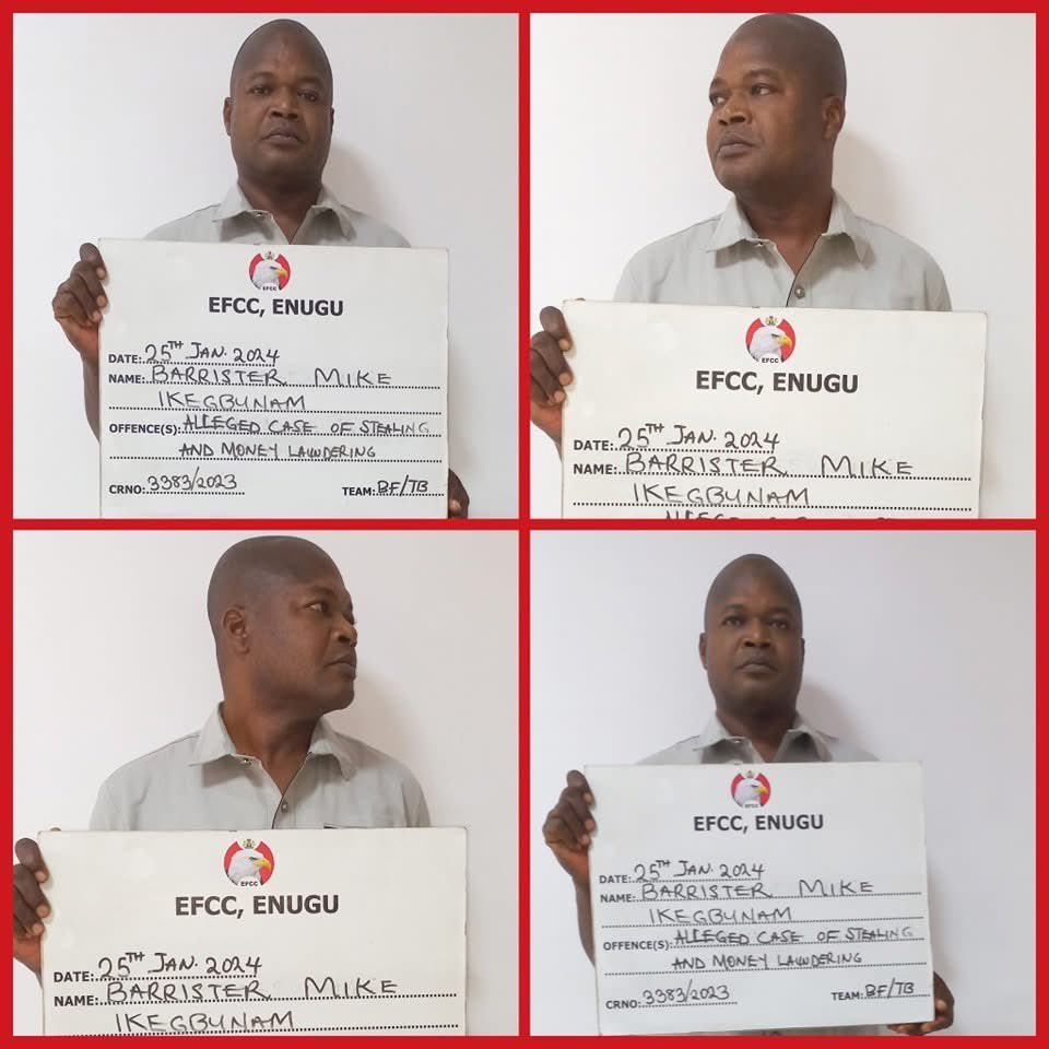 EFCC re-arraigns lawyer for alleged N91 million land fraud in Enugu