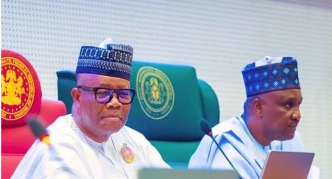 Senate President, Godswill Akpabio and Speaker, House of Representatives, Mr Tajudeen Abbas
