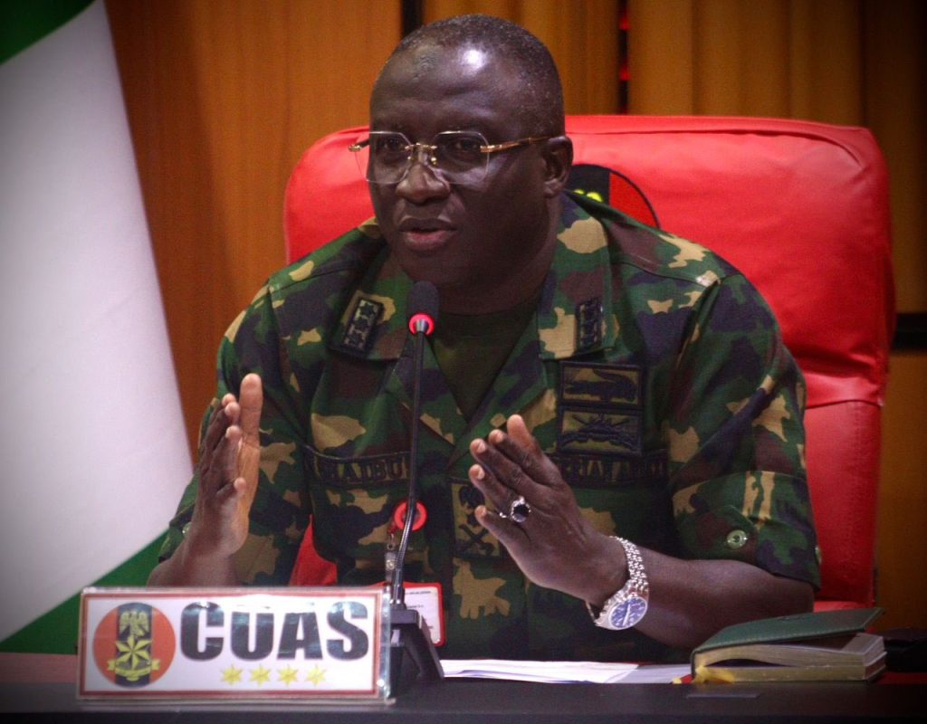 COAS tasks banking sector on counter-terrorism financing, secures UBA housing partnership fr troops 2 Chief of Army Staff (COAS) Shaibu Waidi