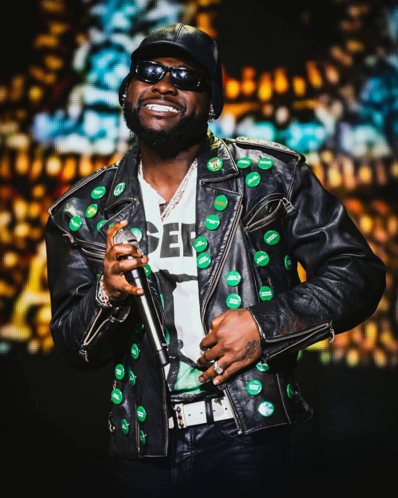 Davido wears jacket bearing names of abducted Oyo pupils, teachers at FIFA World Cup countdown concert 2 Davido wears jacket bearing names of abducted Oyo pupils, teachers at FIFA World Cup countdown concert