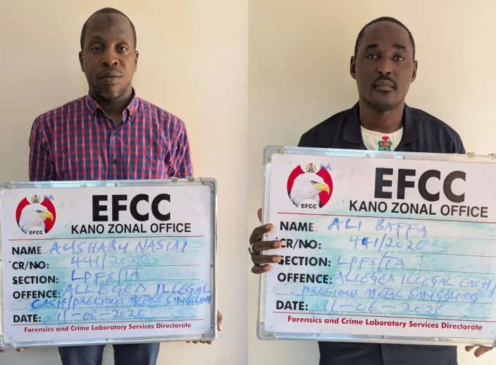 EFCC arrests AVSEC inspector, 2 others for alleged cash, gold smuggling in Kano