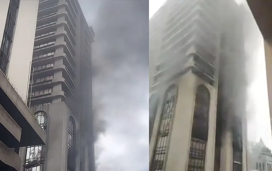 Fire engulfs multi-storey building housing Polaris Bank branch on Lagos Island