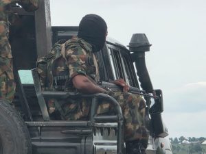 Military troops.
