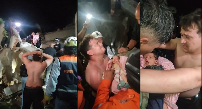 Venezuela earthquake: Newborn baby rescued alive after 32 hours under collapsed building