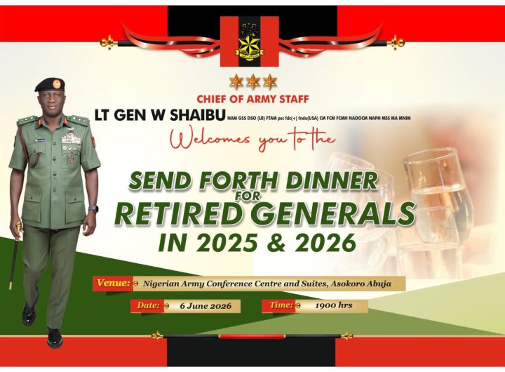 Nigerian Army to honour retired generals at send forth dinner