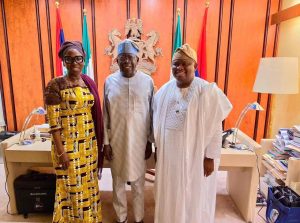 PHOTONews: Ogun APC governorship candidate, Senator Solomon Adeola presents running mate to President Tinubu  