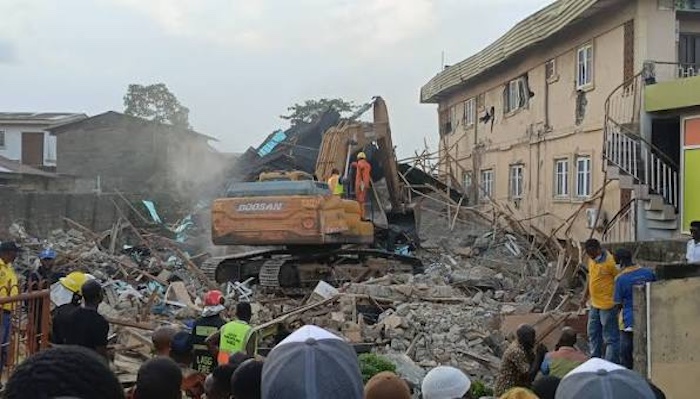 1 dead, many feared trapped as 3-storey building collapses in Port-Harcourt