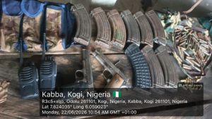 Security forces bust arms smuggling network in Kogi, arrest 3 suspects, recover AK-47 rifles