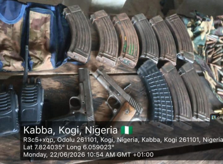 Security forces bust arms smuggling network in Kogi, arrest 3 suspects, recover AK-47 rifles