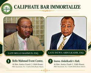 Sokoto NBA honours late Bello Mahmud, Inuwa Abdulkadir, names event centre and hall after legal icons