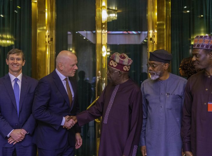 PHOTONews: Tinubu receives delegation from Mastercard led by Global CEO, Michael Miebach at the State House, Abuja