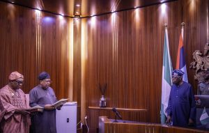 Tinubu swears in Minister of Power, Minister of State for Foreign Affairs