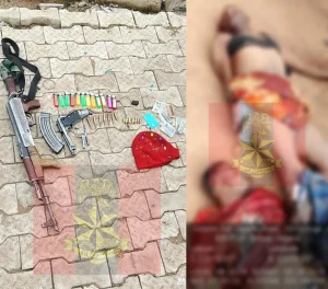 Troops foil terrorist's attack on Benue Yam Market, kill 2 suspects, recover AK-47 rifle