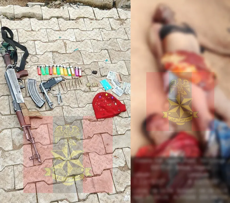 Troops foil terrorist's attack on Benue Yam Market, kill 2 suspects, recover AK-47 rifle