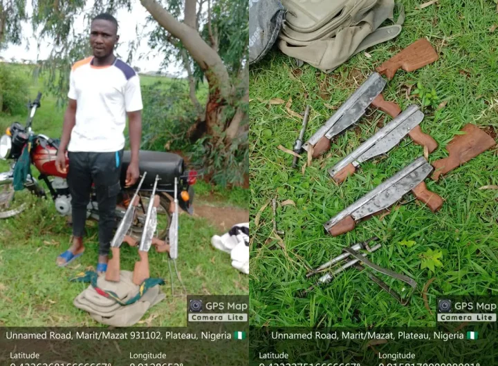 Plateau security: Troops recover 3 locally made rifles, nab suspected arms courier