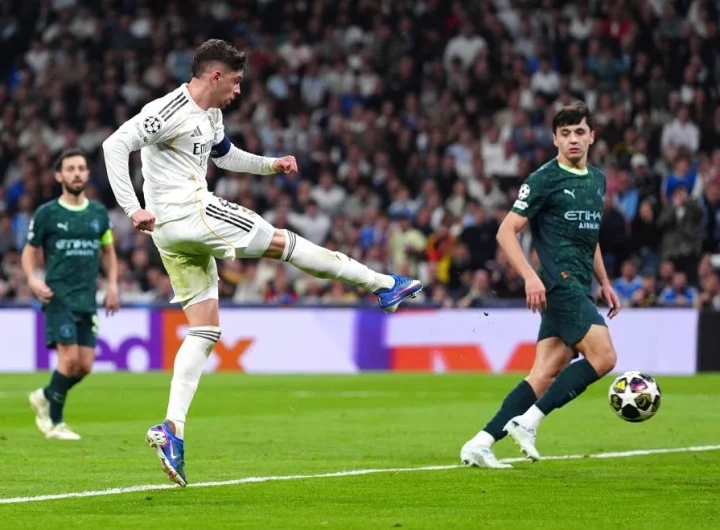Valverde's stunning strike against Man City named UEFA's Champions League Goal of the Season
