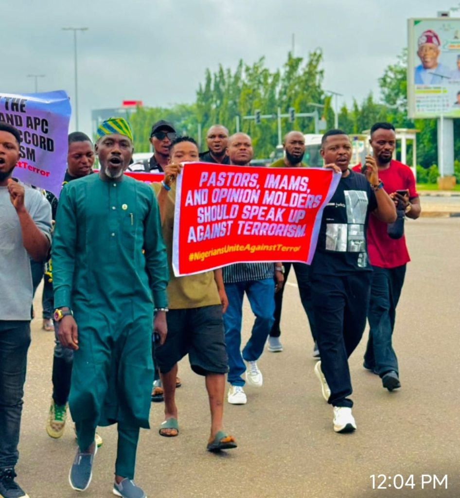 Youths march, seek united front against Terrorism 2 Youths march 2