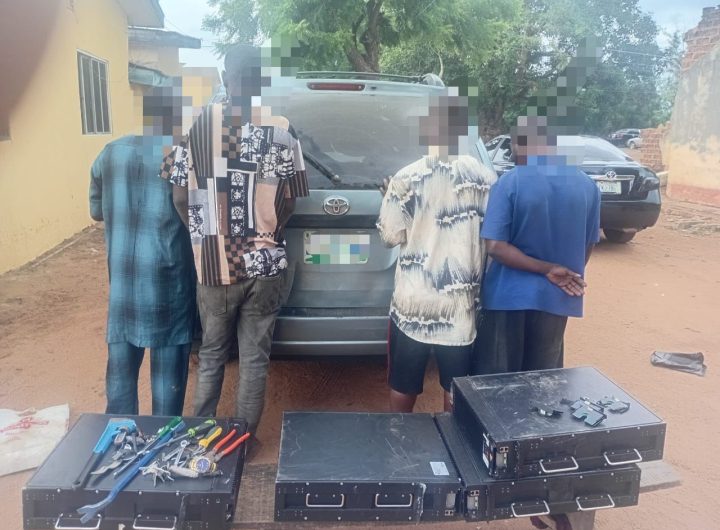 Police recover ₦8m stolen telecom equipment, arrest 4 suspects in Oyo