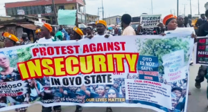 protest in Oyo over kidnapping of teacher students