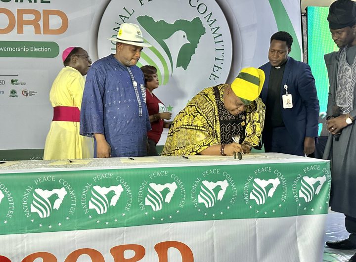 Osun State Governor, Ademola Adeleke signs peace accord ahead of governorship election